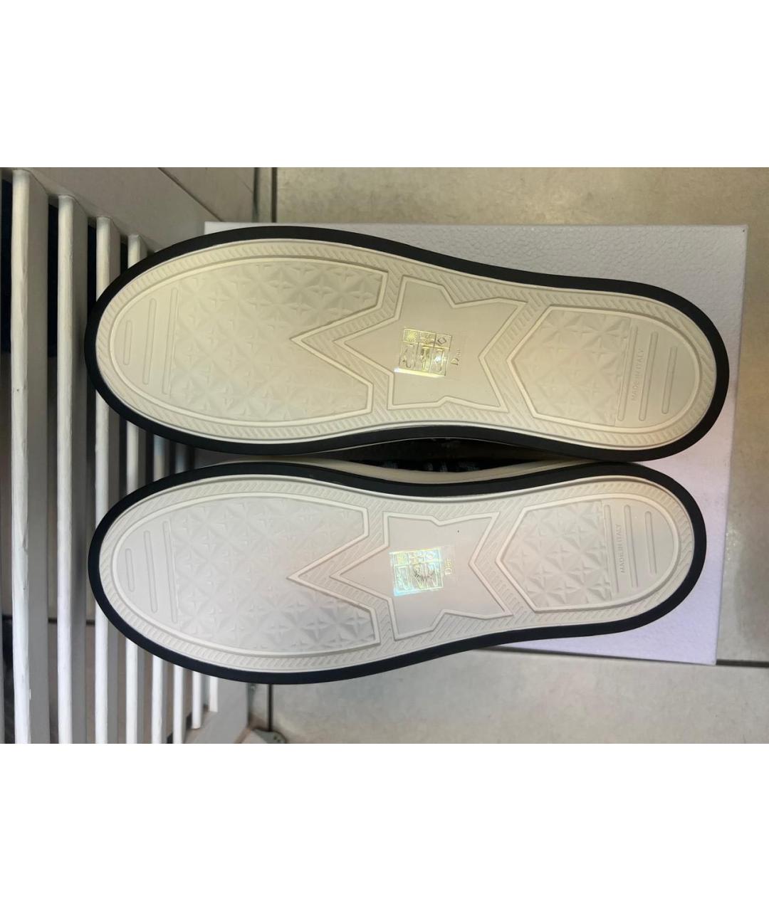 CHRISTIAN DIOR Серые текстильные кеды, фото 5