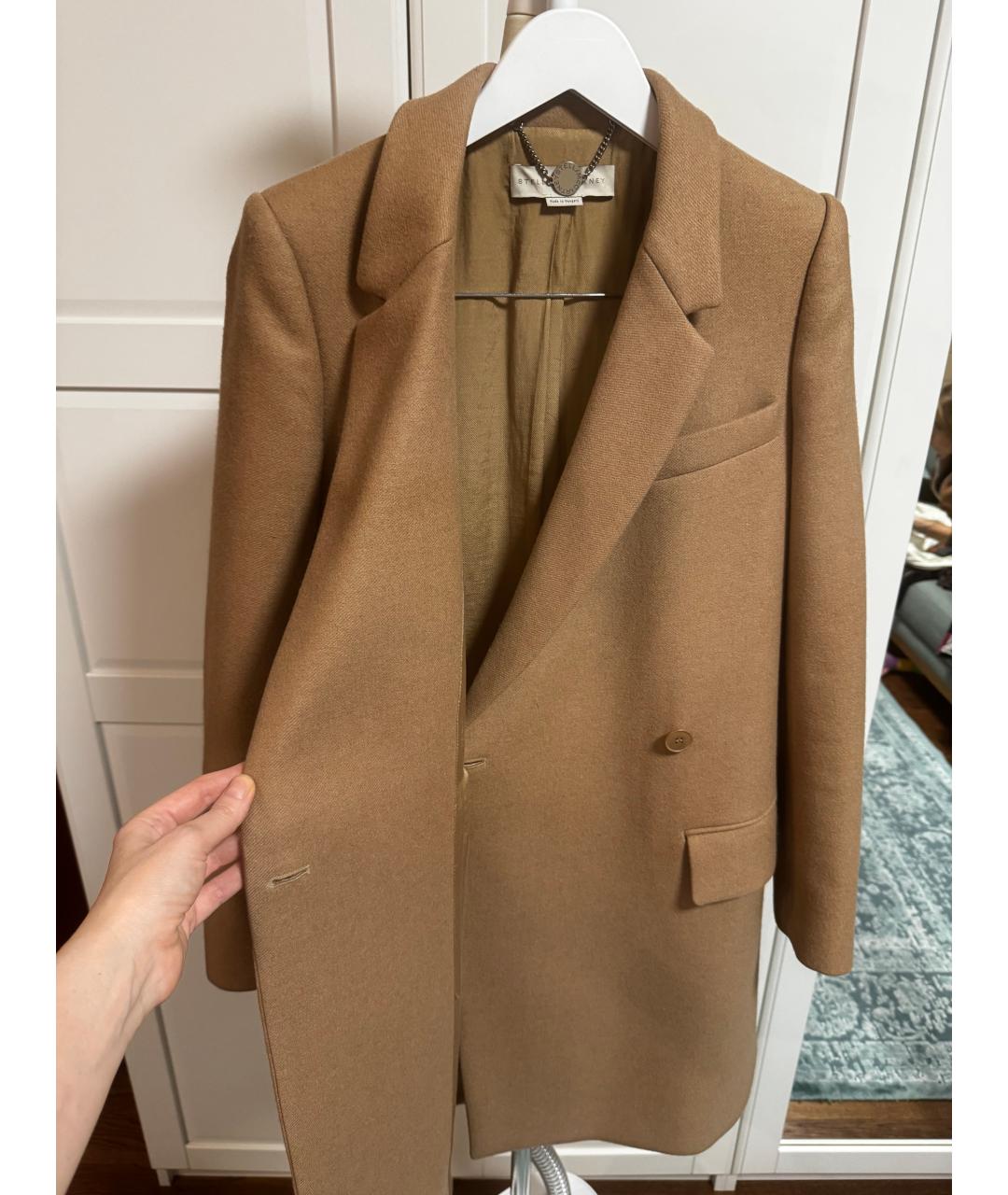 STELLA MCCARTNEY Бежевое шерстяное пальто, фото 4