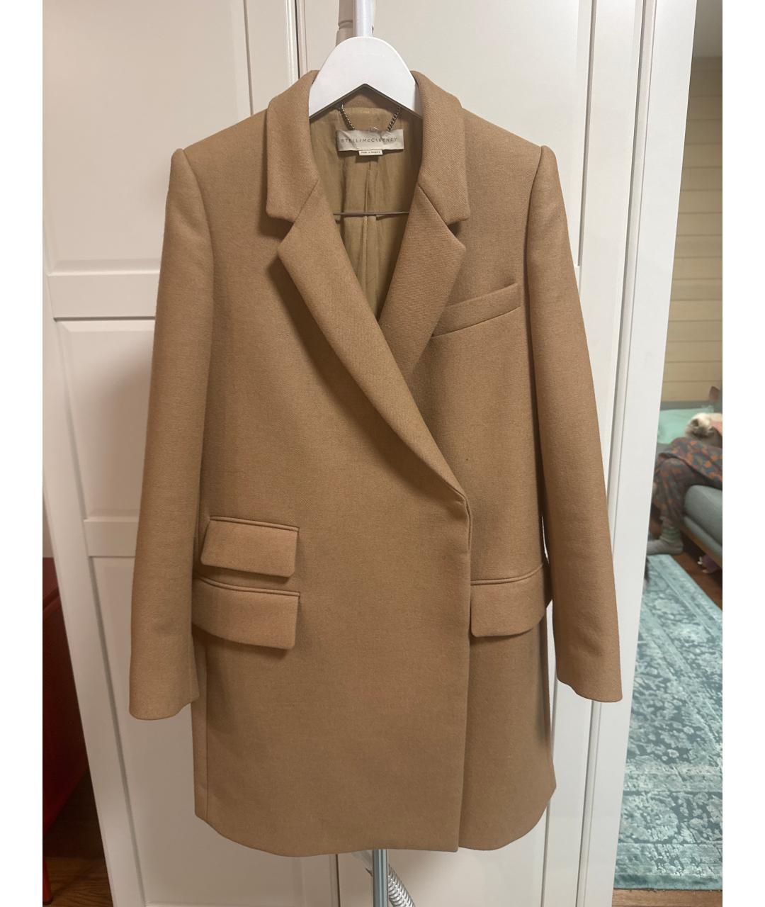 STELLA MCCARTNEY Бежевое шерстяное пальто, фото 6