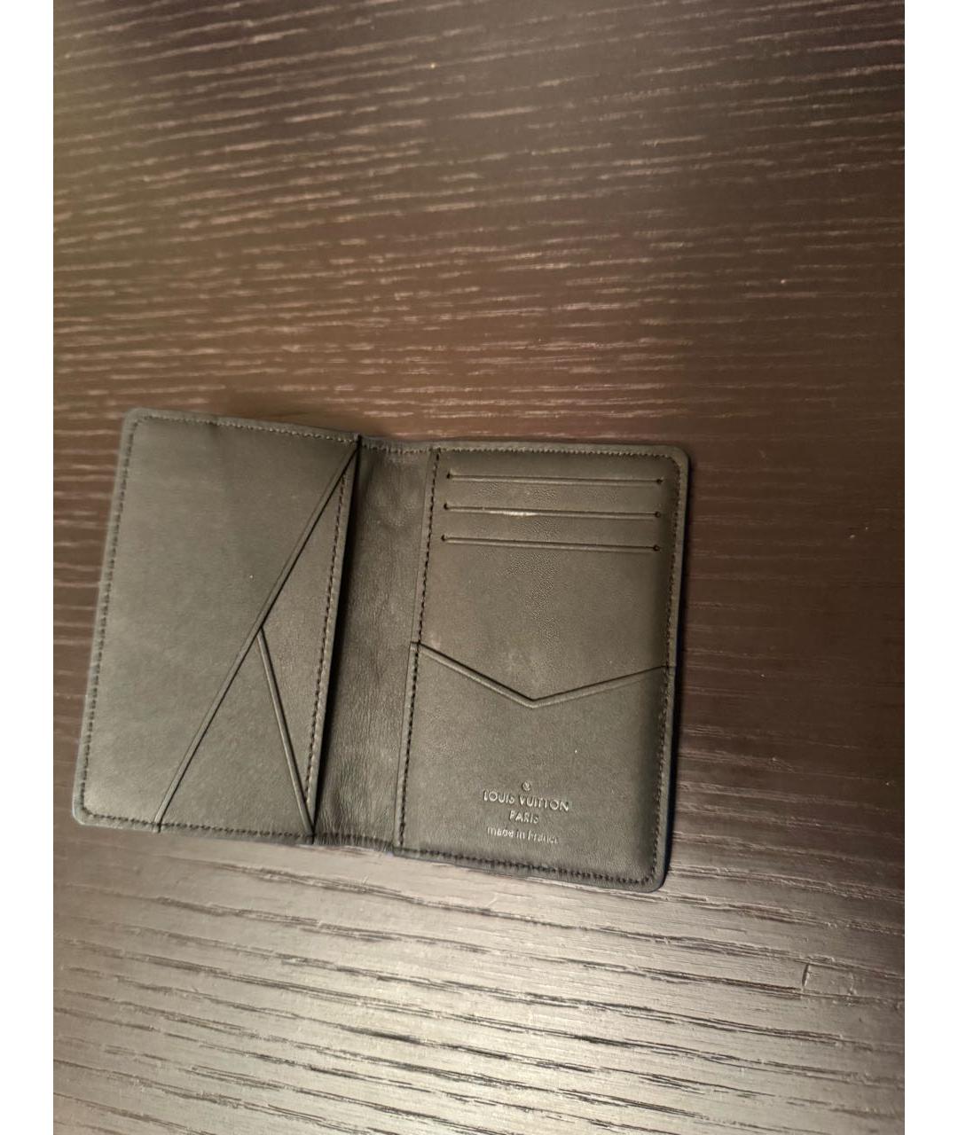 LOUIS VUITTON Темно-синий кожаный кардхолдер, фото 3