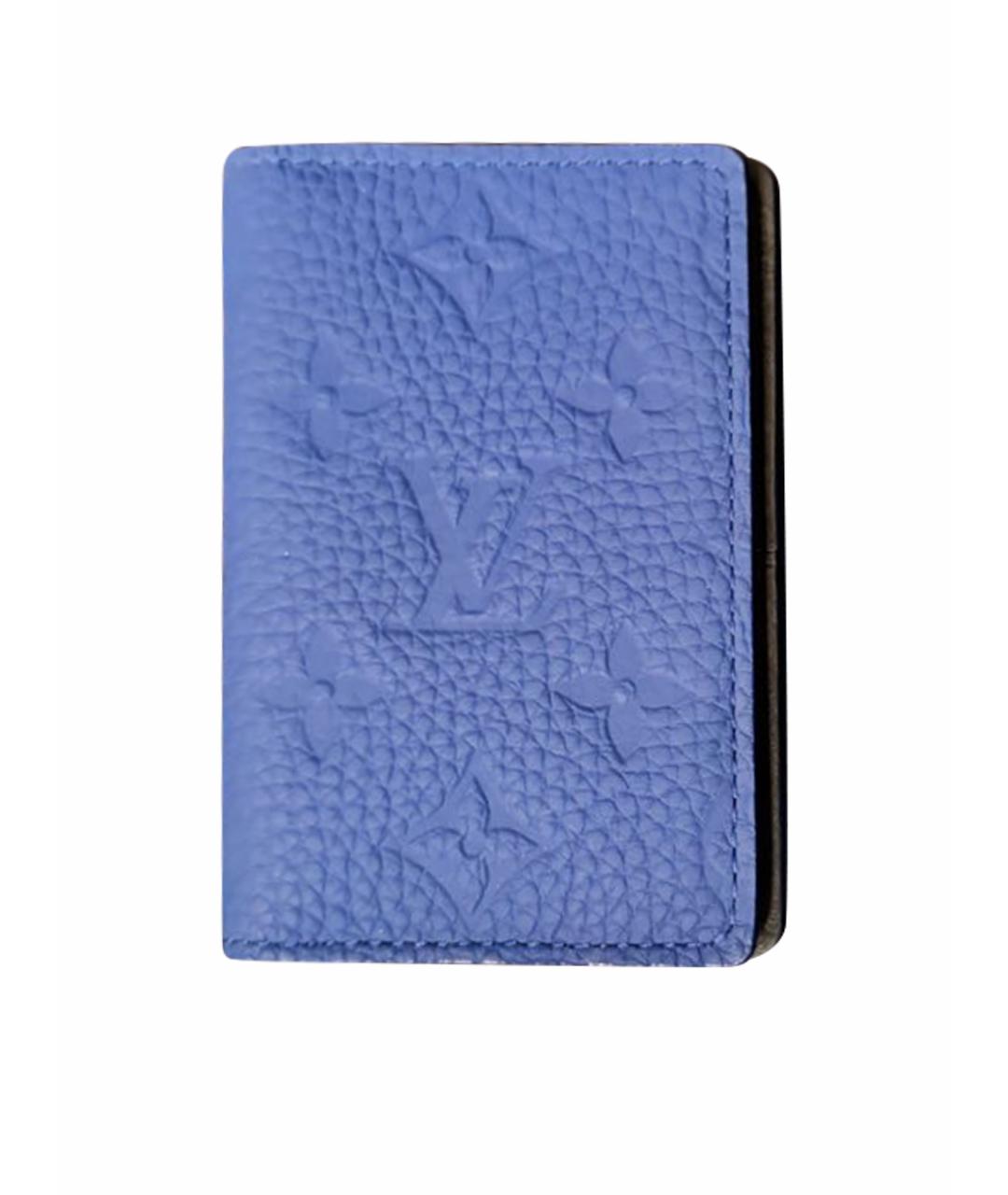 LOUIS VUITTON Темно-синий кожаный кардхолдер, фото 1