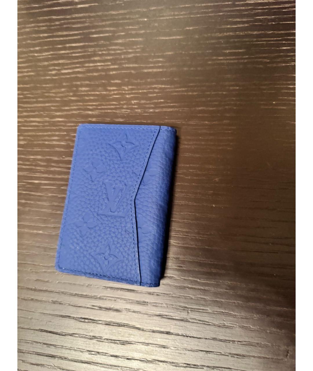 LOUIS VUITTON Темно-синий кожаный кардхолдер, фото 4