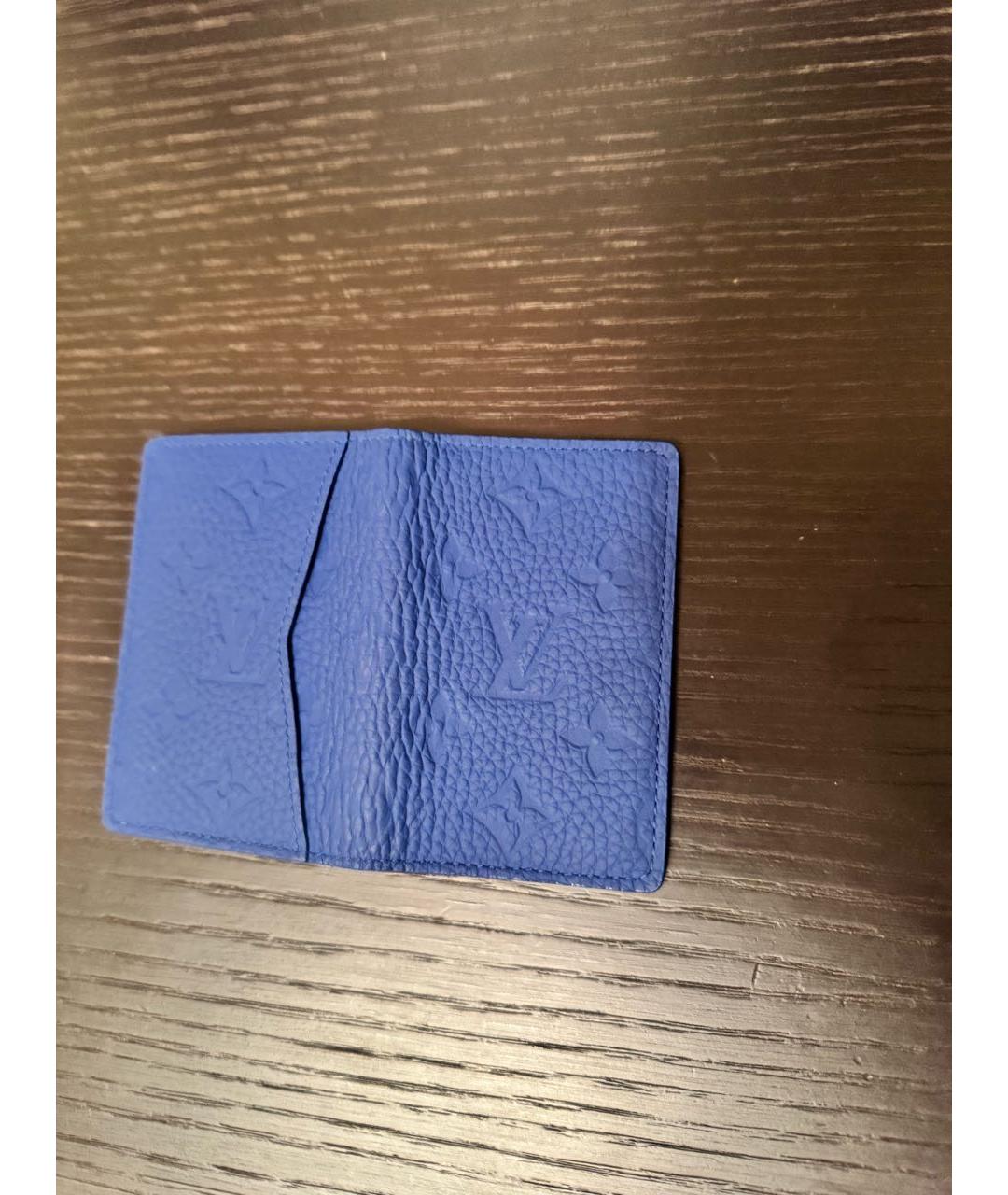 LOUIS VUITTON Темно-синий кожаный кардхолдер, фото 2