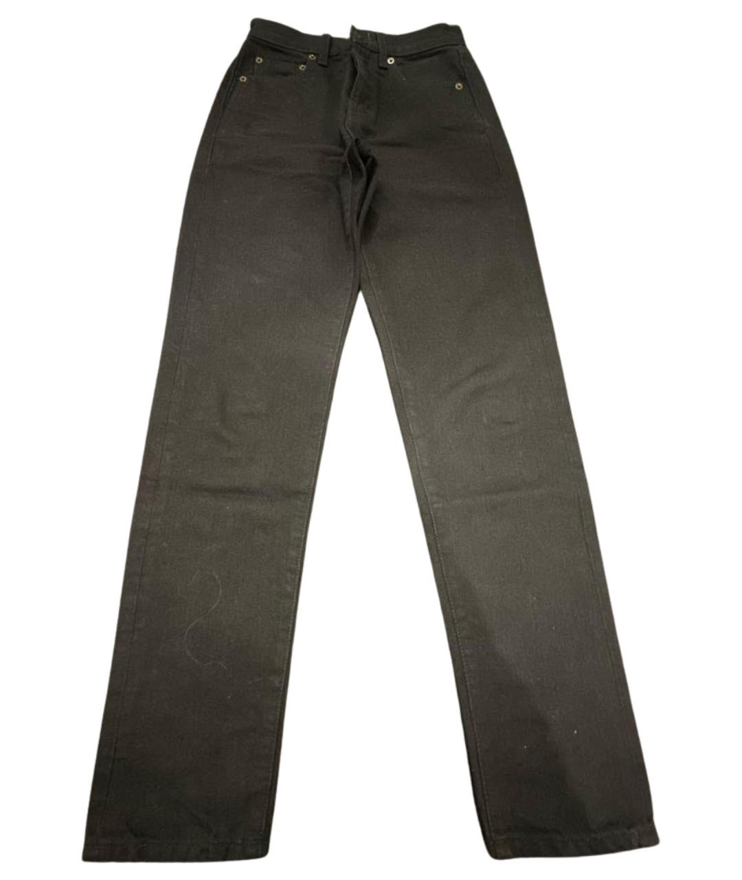 SAINT LAURENT Черные хлопковые джинсы слим, фото 1