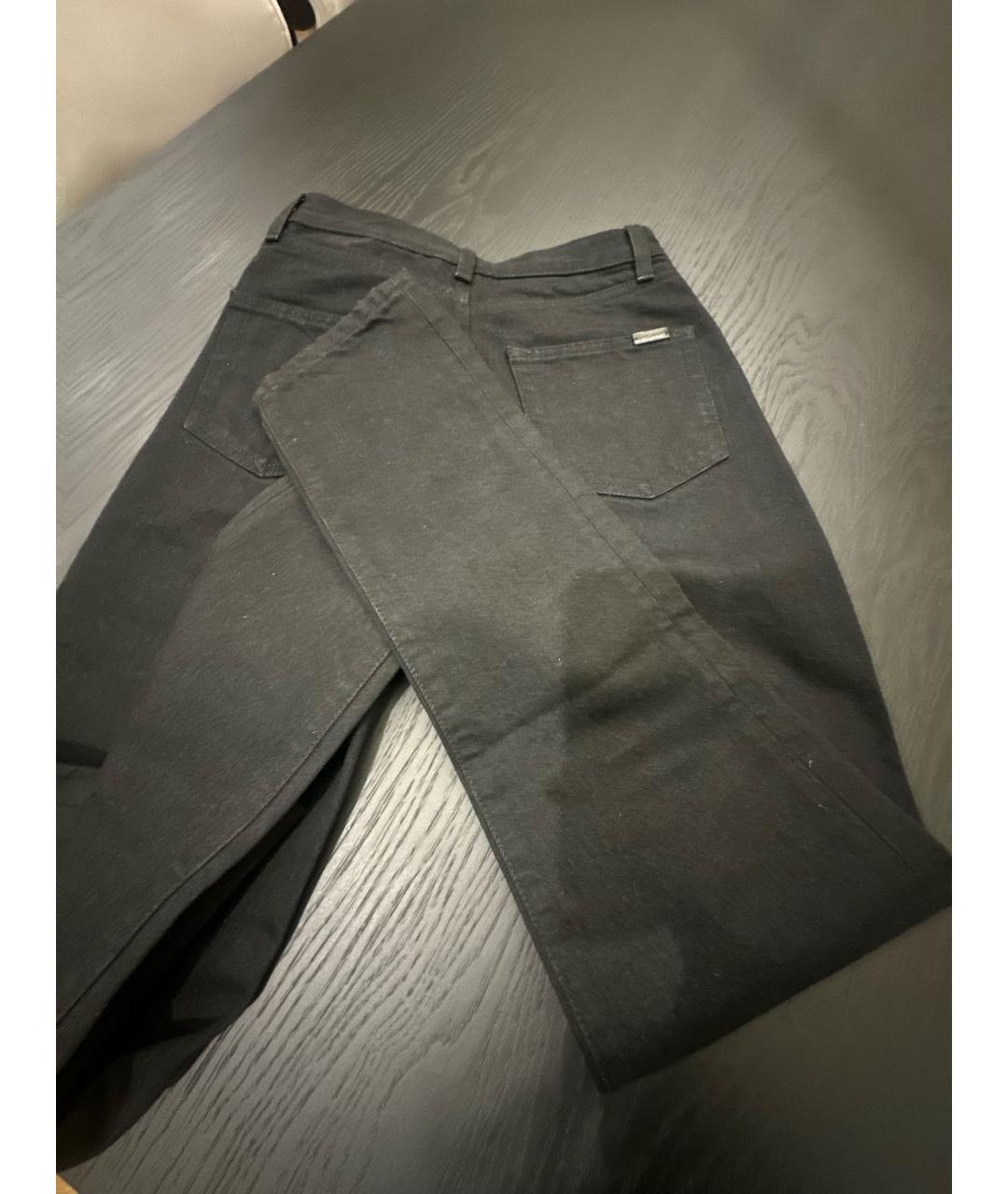 SAINT LAURENT Черные хлопковые джинсы слим, фото 5