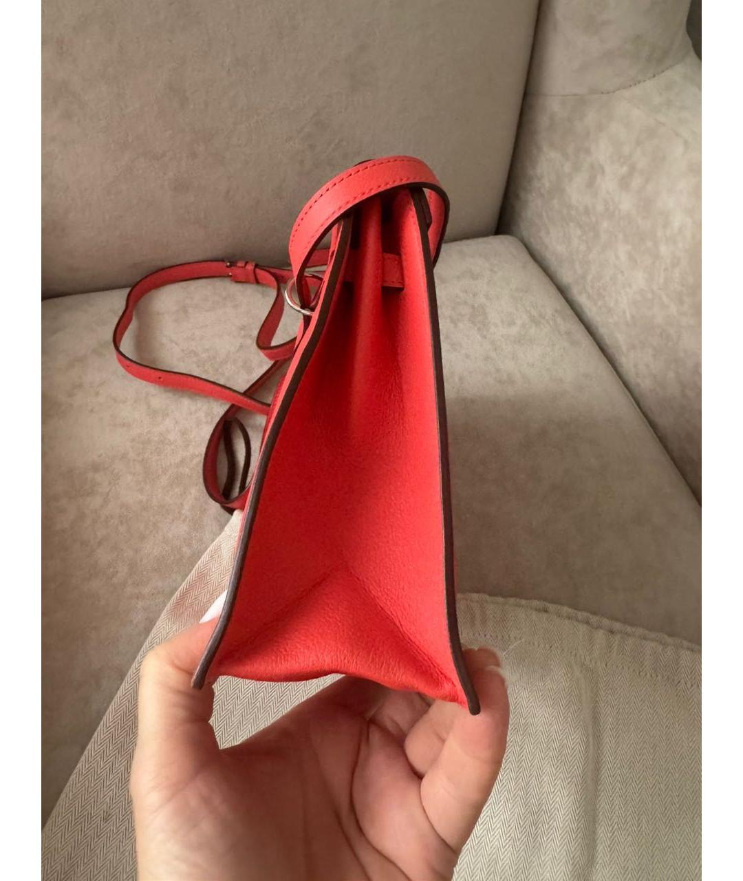 HERMES Красная кожаная сумка через плечо, фото 2