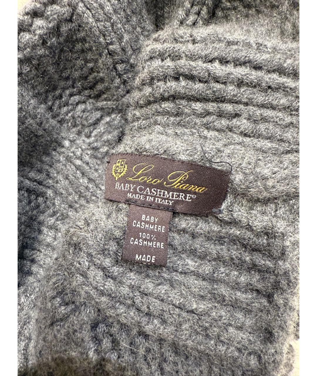 LORO PIANA Антрацитовая кашемировая шапка, фото 3