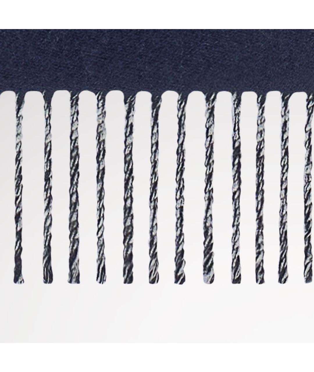 LOUIS VUITTON Темно-синий шерстяной шарф, фото 6