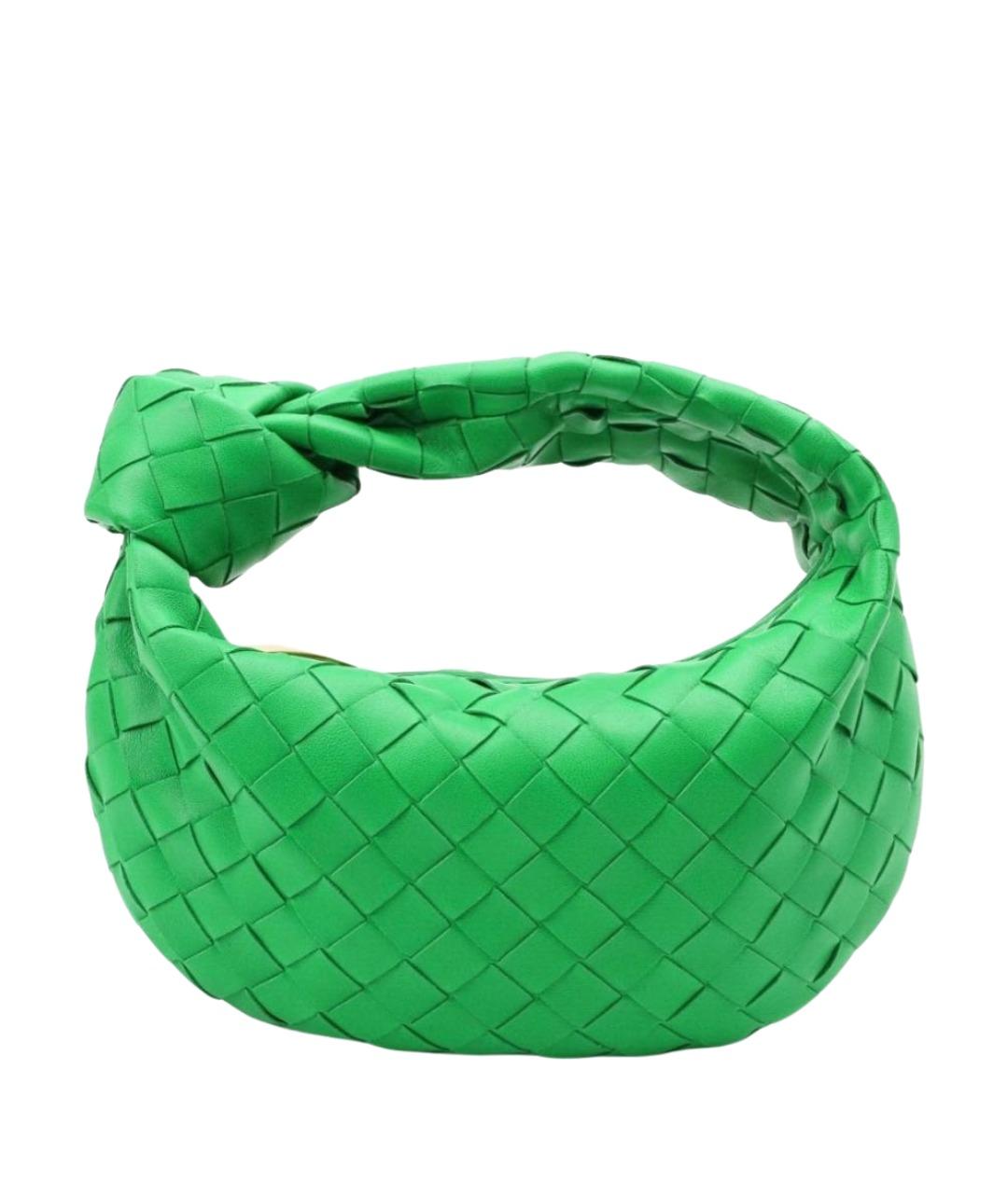 BOTTEGA VENETA Зеленая кожаная сумка с короткими ручками, фото 1