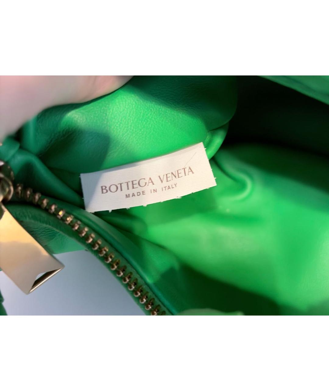 BOTTEGA VENETA Зеленая кожаная сумка с короткими ручками, фото 7