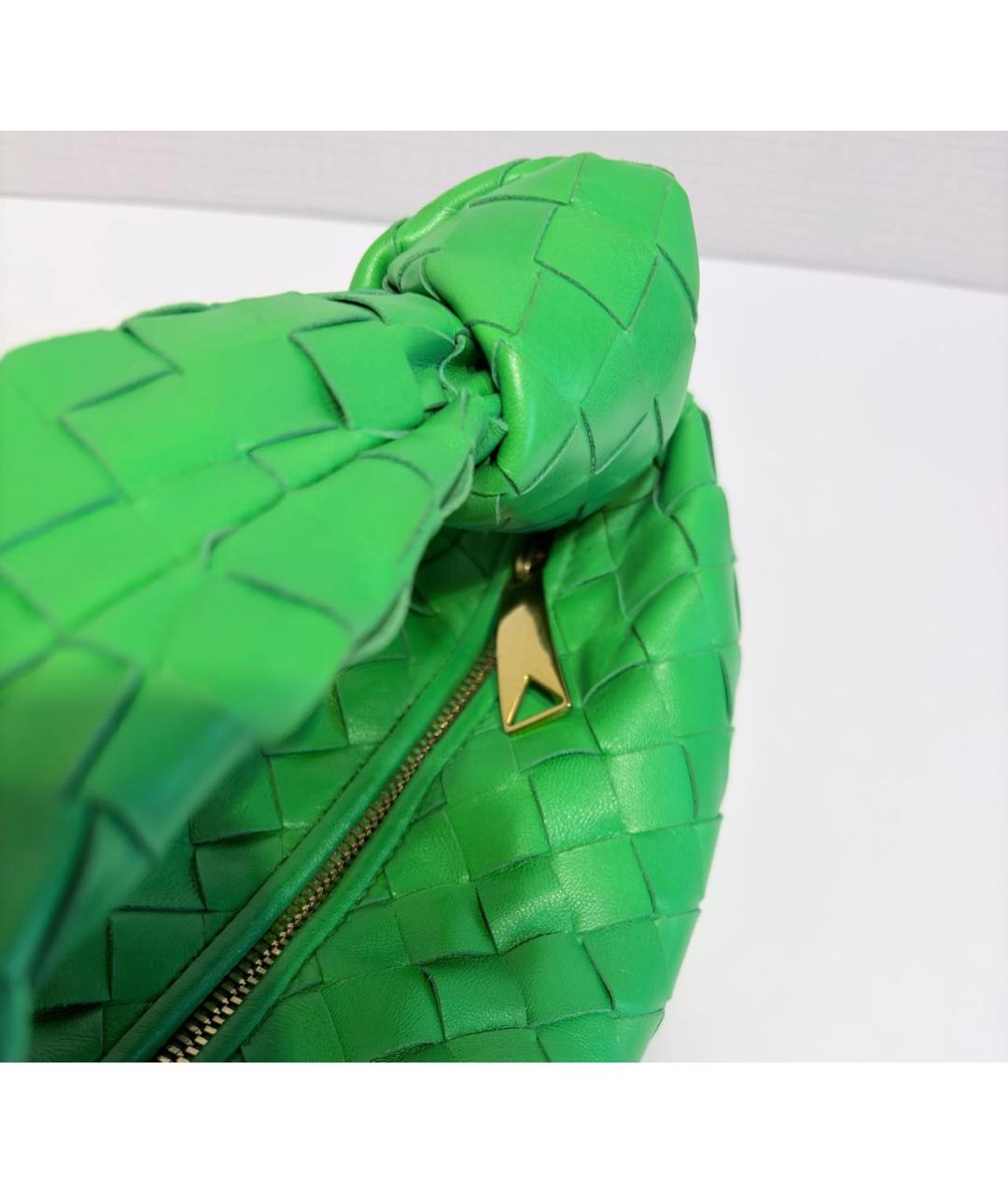 BOTTEGA VENETA Зеленая кожаная сумка с короткими ручками, фото 5