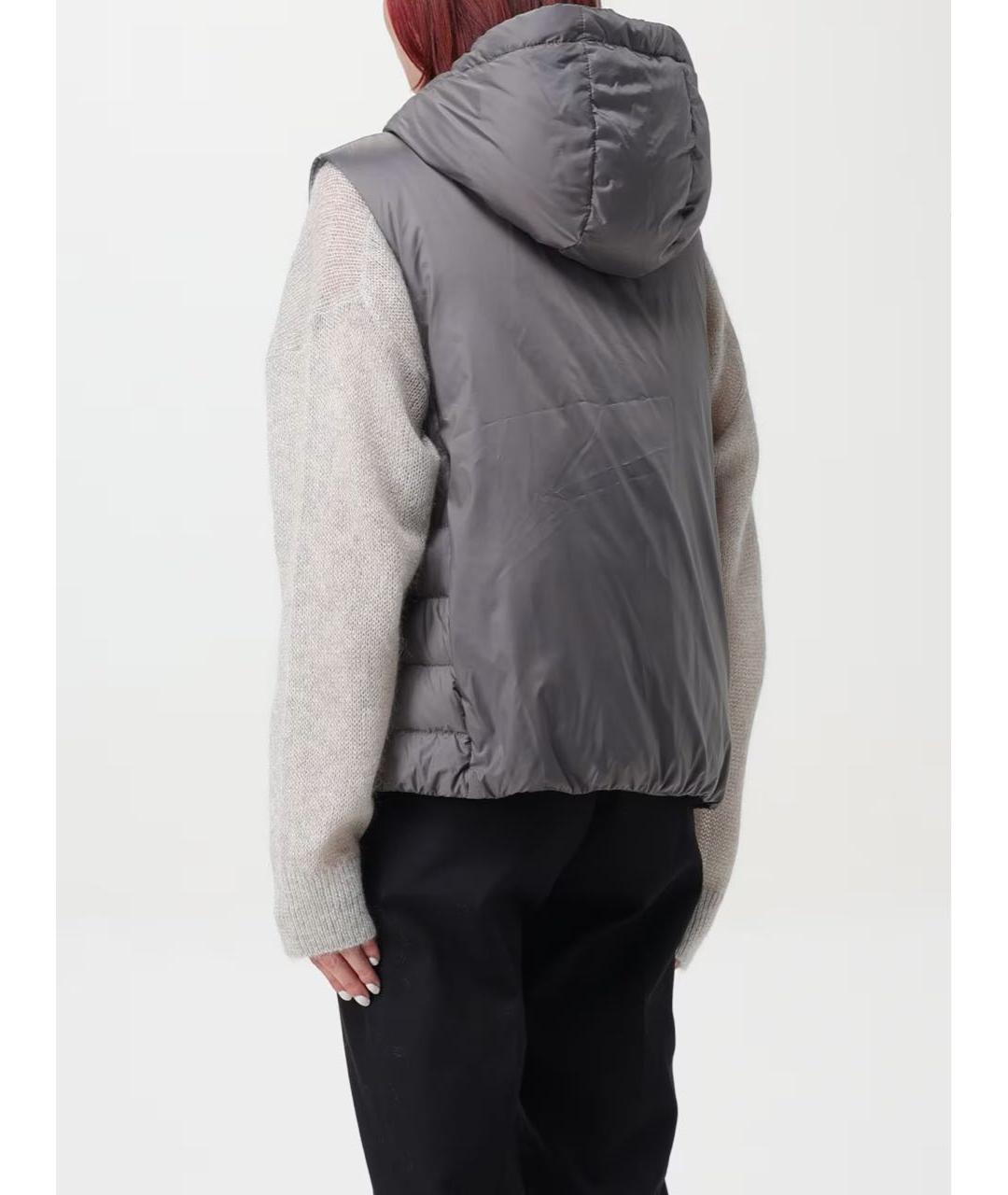 BRUNELLO CUCINELLI Серый полиэстеровый жилет, фото 8