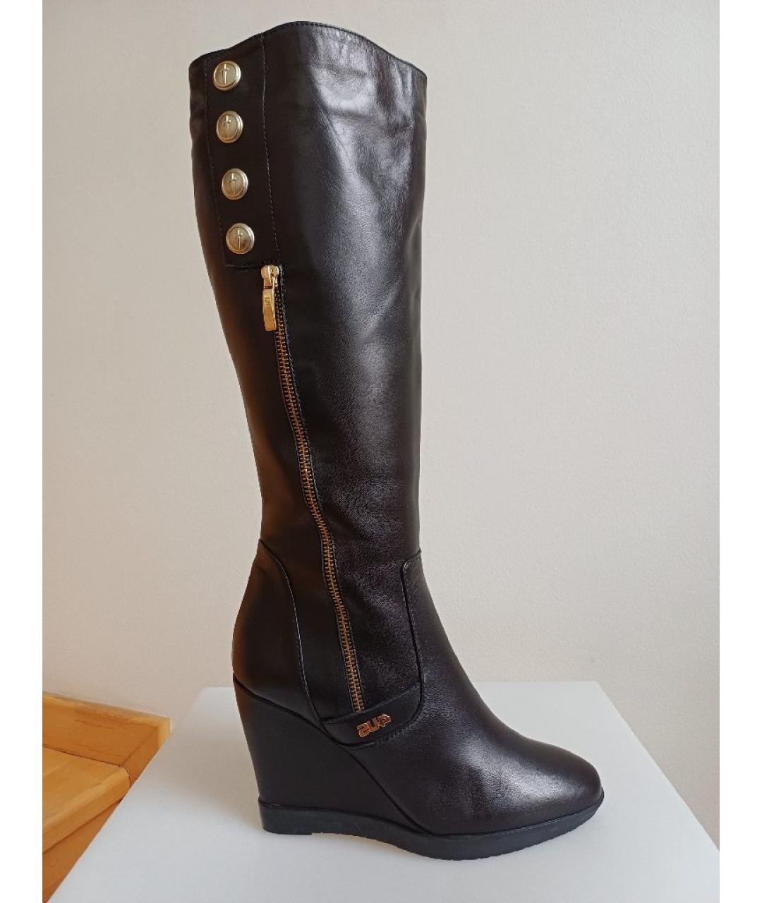 CESARE PACIOTTI Черные кожаные сапоги, фото 10