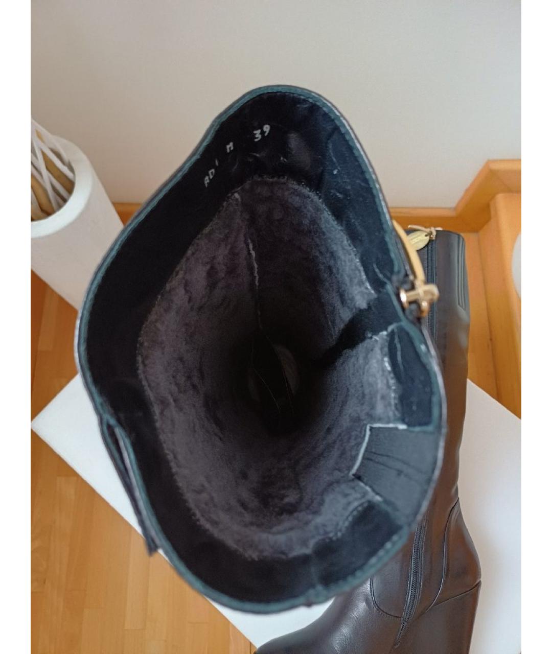 CESARE PACIOTTI Черные кожаные сапоги, фото 8