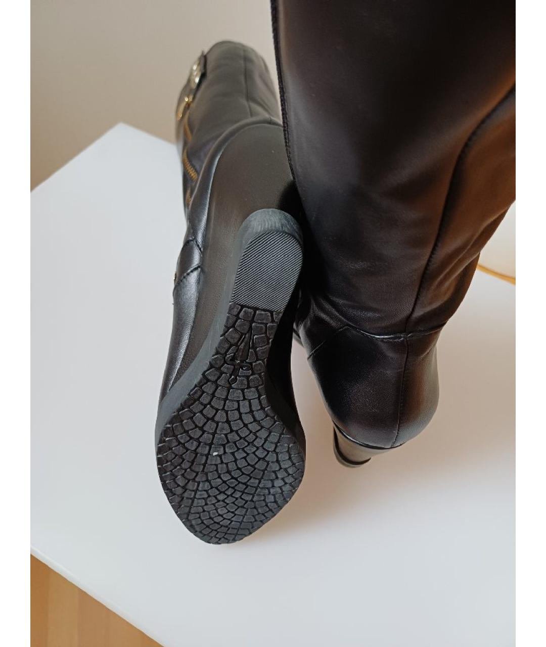 CESARE PACIOTTI Черные кожаные сапоги, фото 9