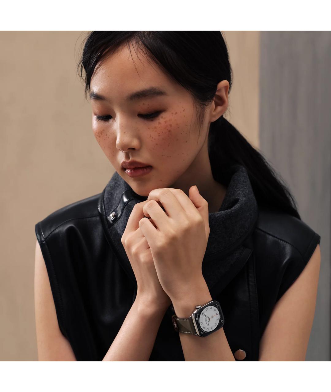 HERMES Серые титановые часы, фото 5