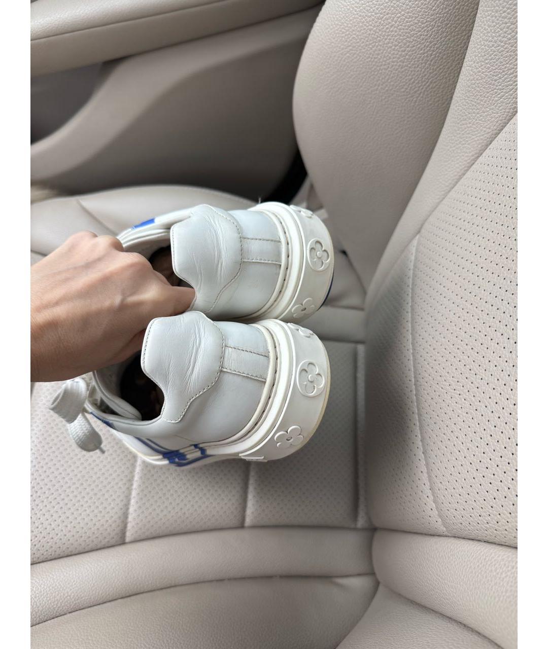 LOUIS VUITTON Белые кожаные кроссовки, фото 3