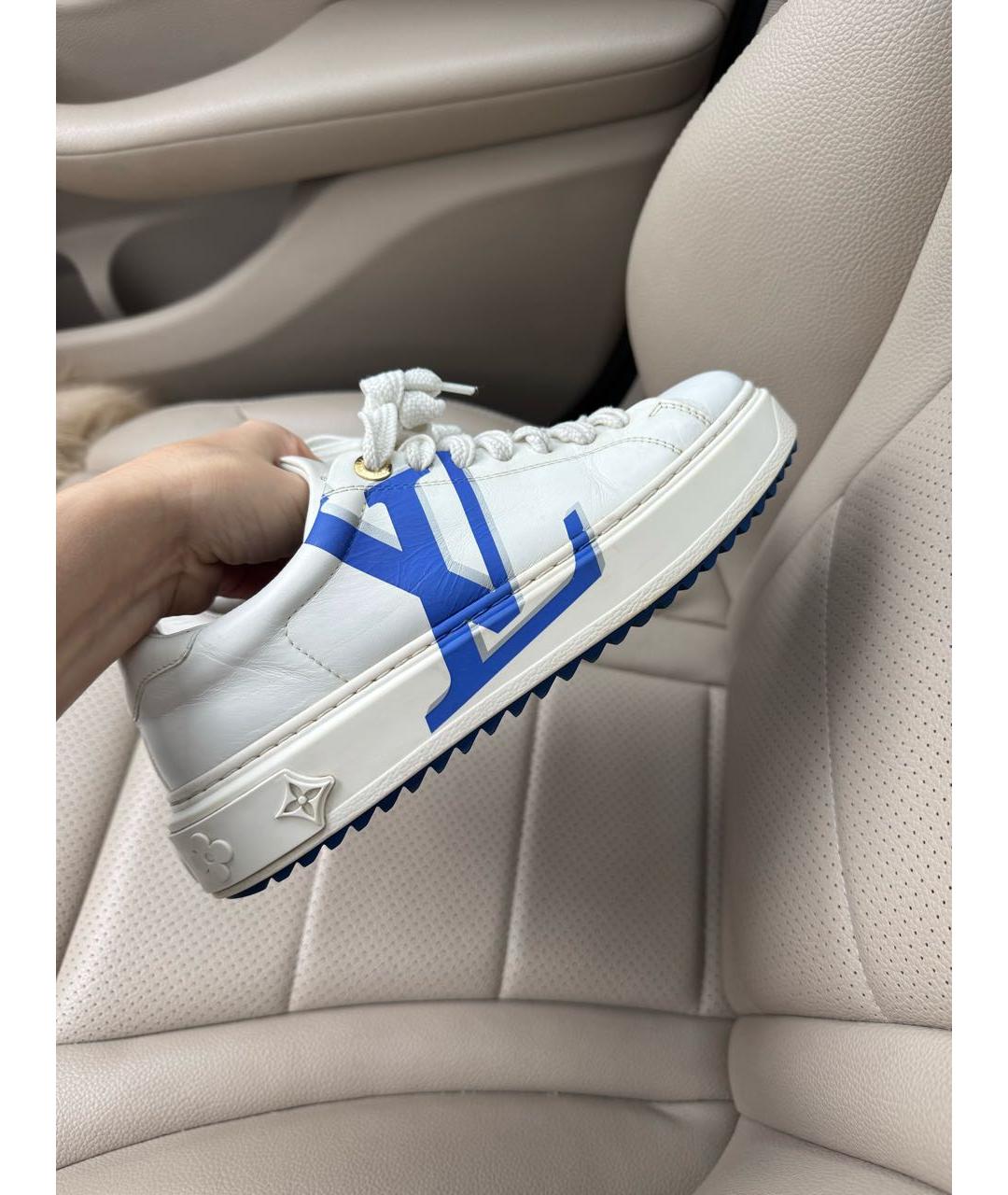 LOUIS VUITTON Белые кожаные кроссовки, фото 7