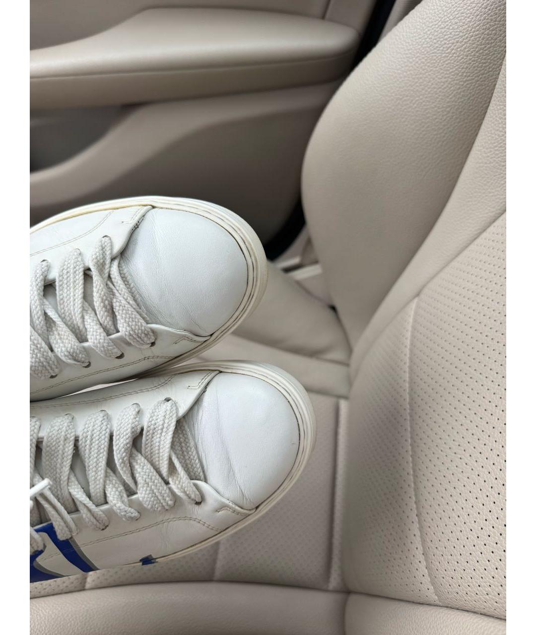 LOUIS VUITTON Белые кожаные кроссовки, фото 6