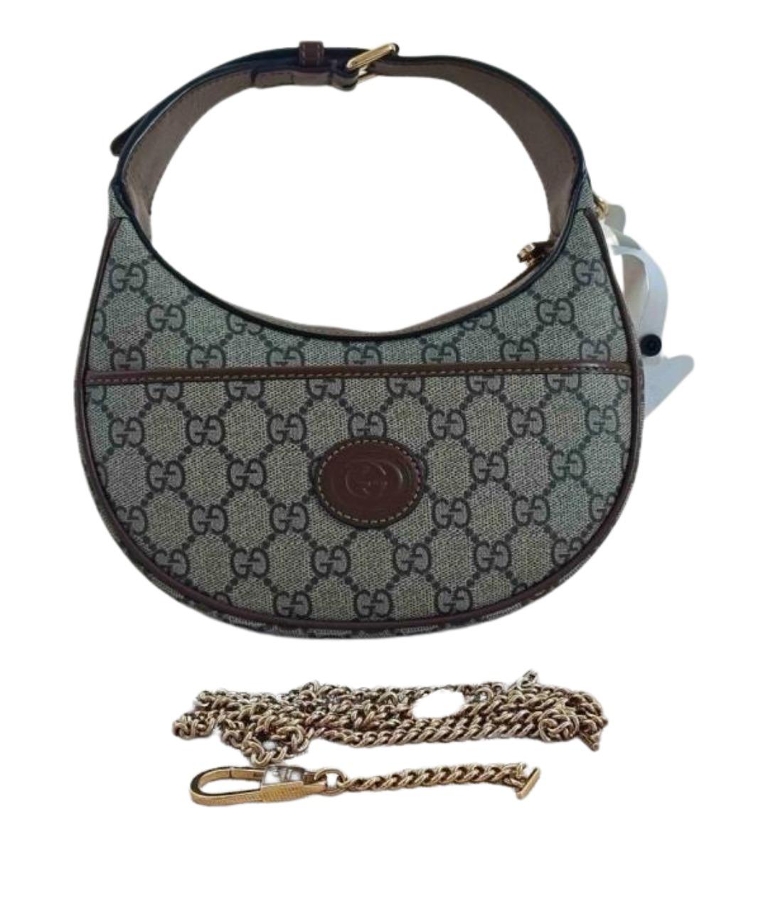 GUCCI Бежевая кожаная сумка через плечо, фото 9