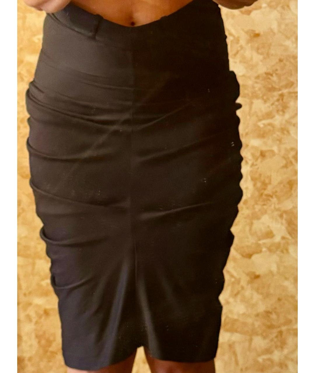 CHRISTIAN DIOR Черная хлопковая юбка мини, фото 8