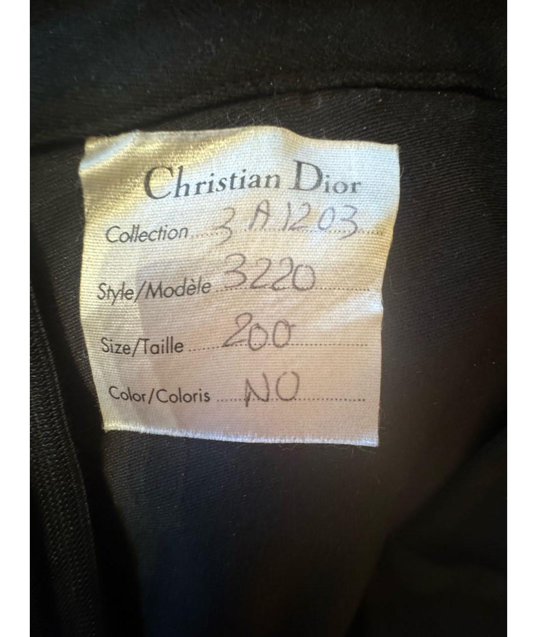 CHRISTIAN DIOR Черная хлопковая юбка мини, фото 4