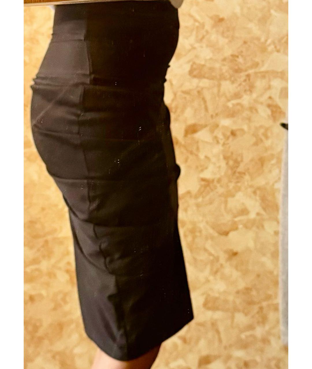 CHRISTIAN DIOR Черная хлопковая юбка мини, фото 3