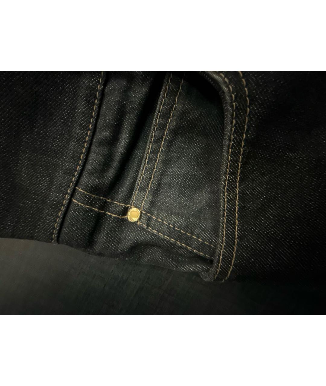 DOLCE&GABBANA Черные хлопковые прямые джинсы, фото 4