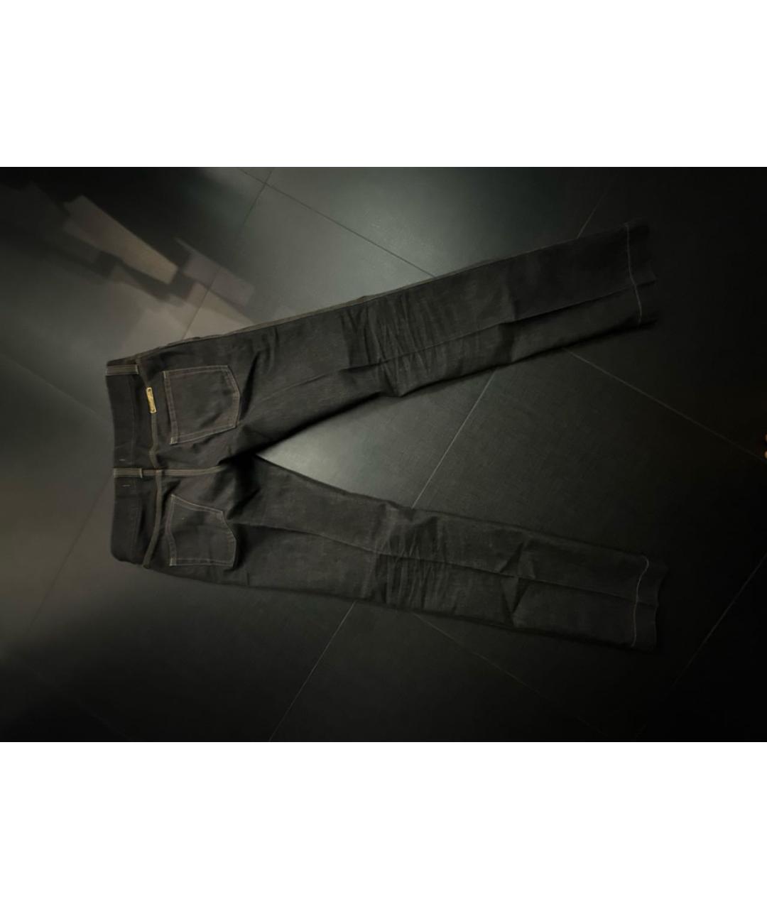 DOLCE&GABBANA Черные хлопковые прямые джинсы, фото 2