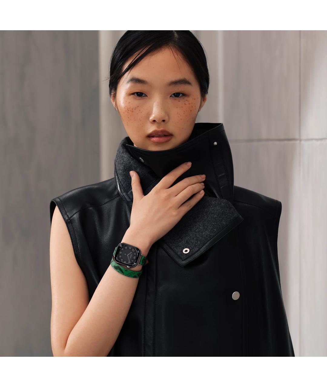 HERMES Серые титановые часы, фото 5