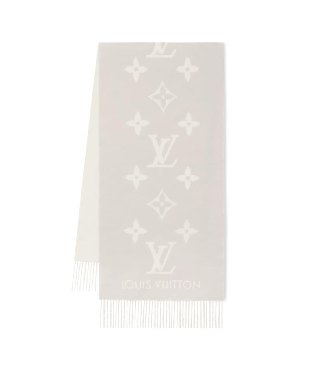 LOUIS VUITTON Серый кашемировый шарф, фото 1