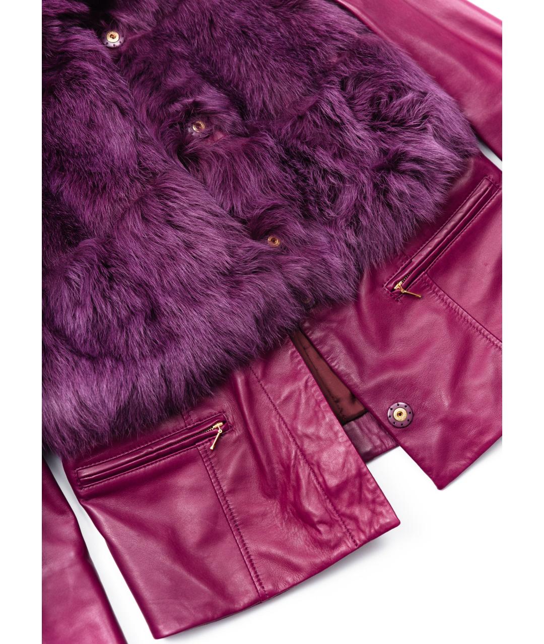 ESCADA Фиолетовая кожаная куртка, фото 3