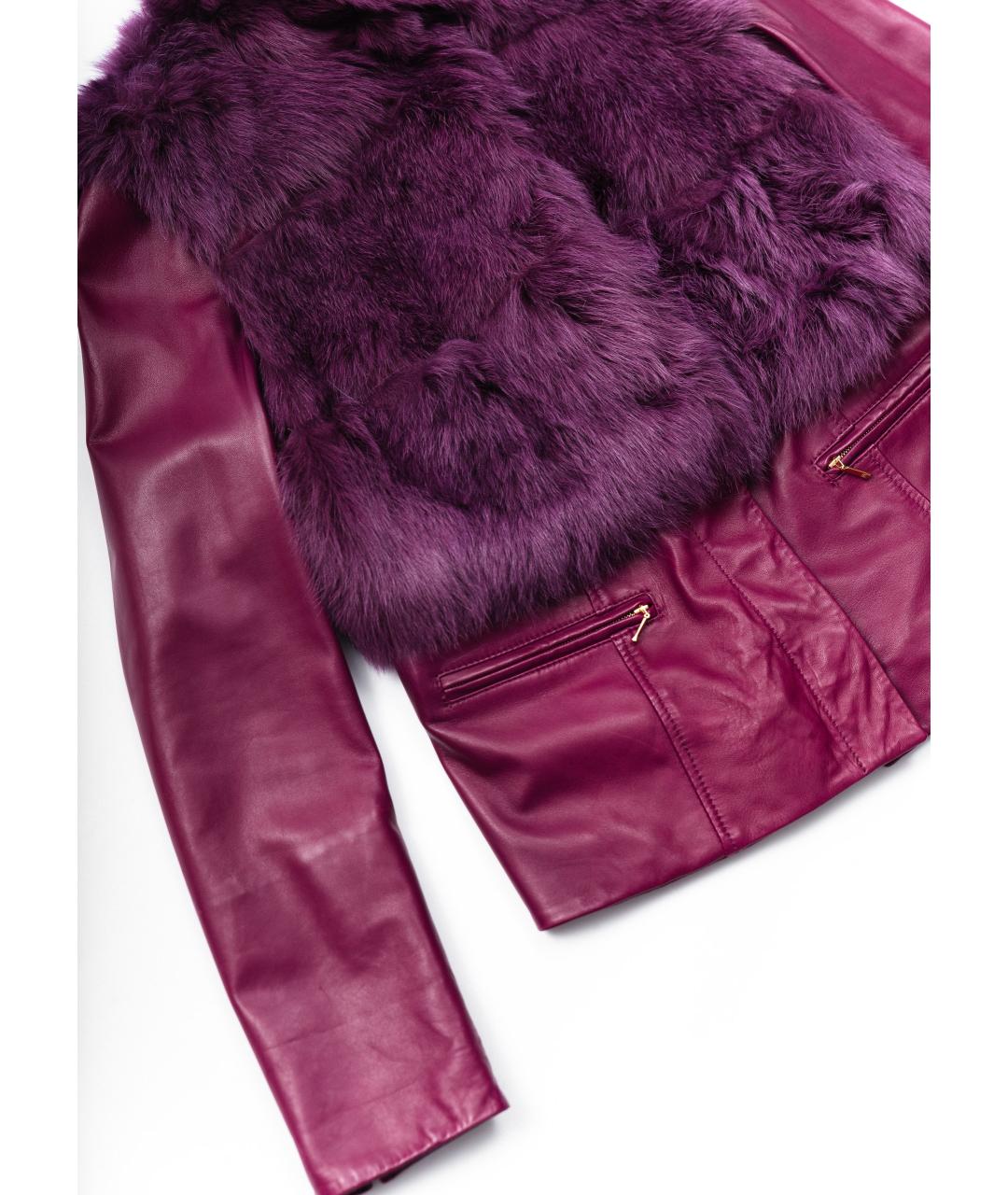 ESCADA Фиолетовая кожаная куртка, фото 4