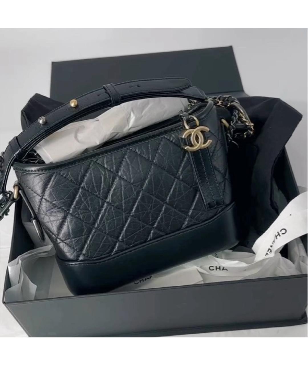 CHANEL Черная кожаная сумка через плечо, фото 3