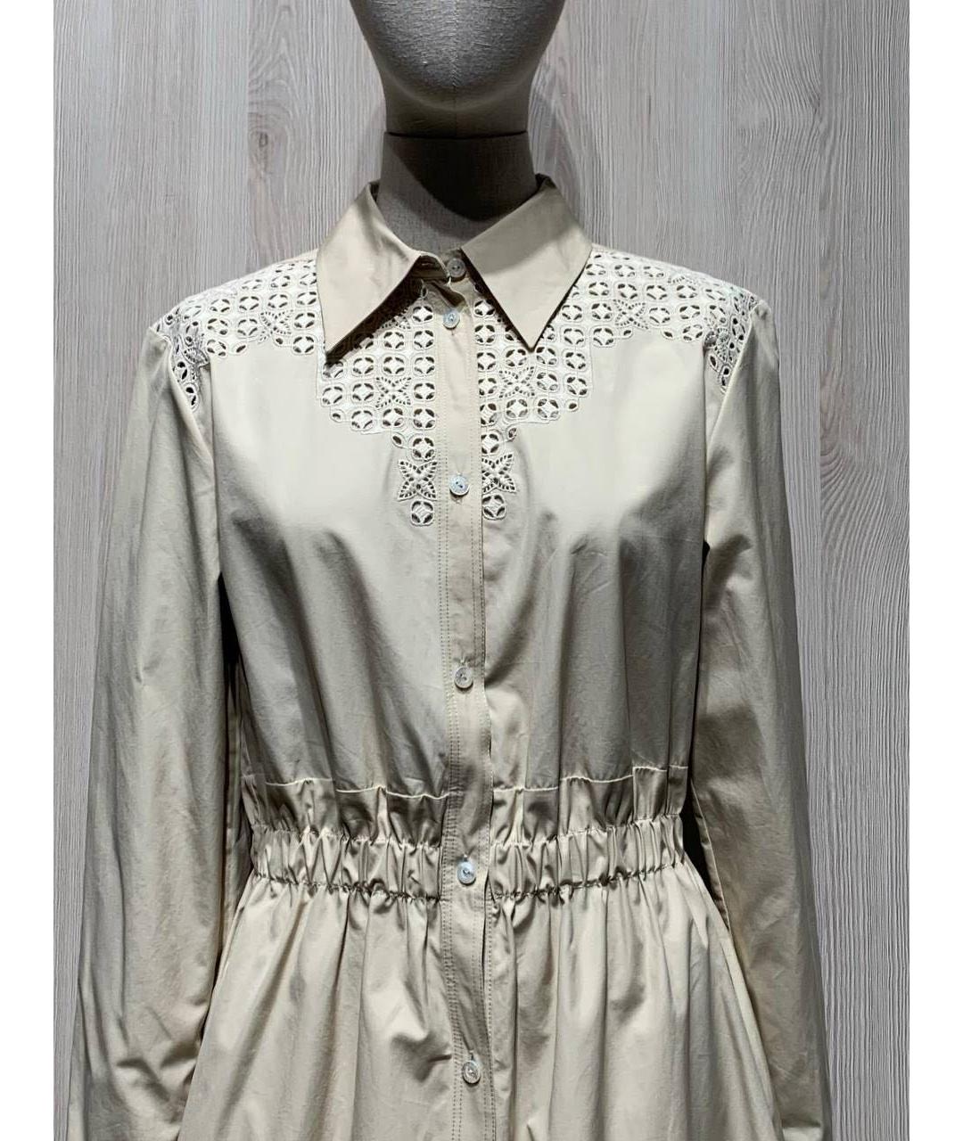 LOUIS VUITTON Бежевое хлопковое повседневное платье, фото 2