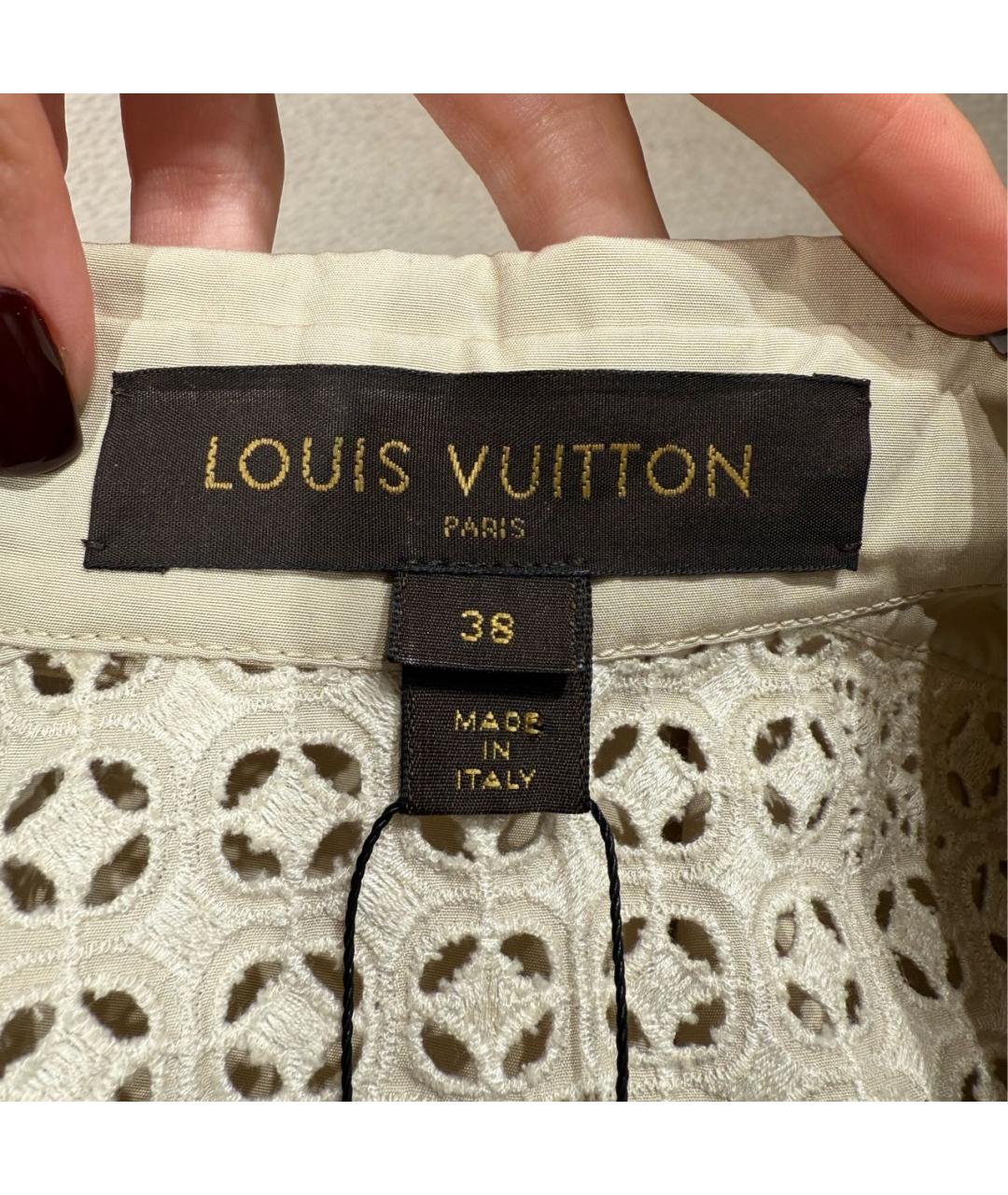 LOUIS VUITTON Бежевое хлопковое повседневное платье, фото 6