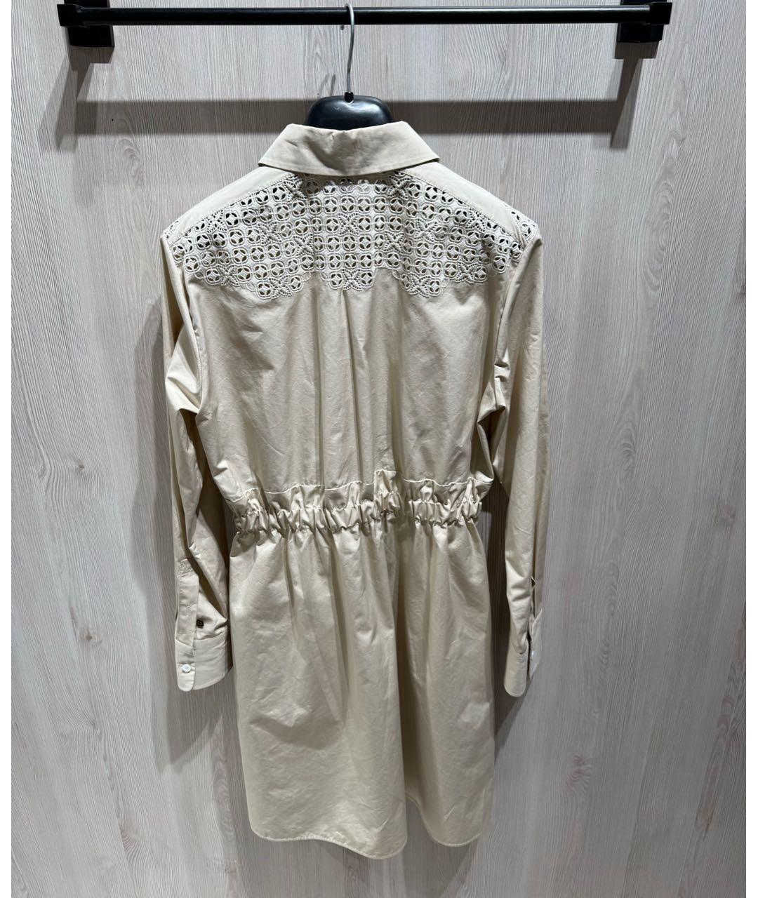 LOUIS VUITTON Бежевое хлопковое повседневное платье, фото 4