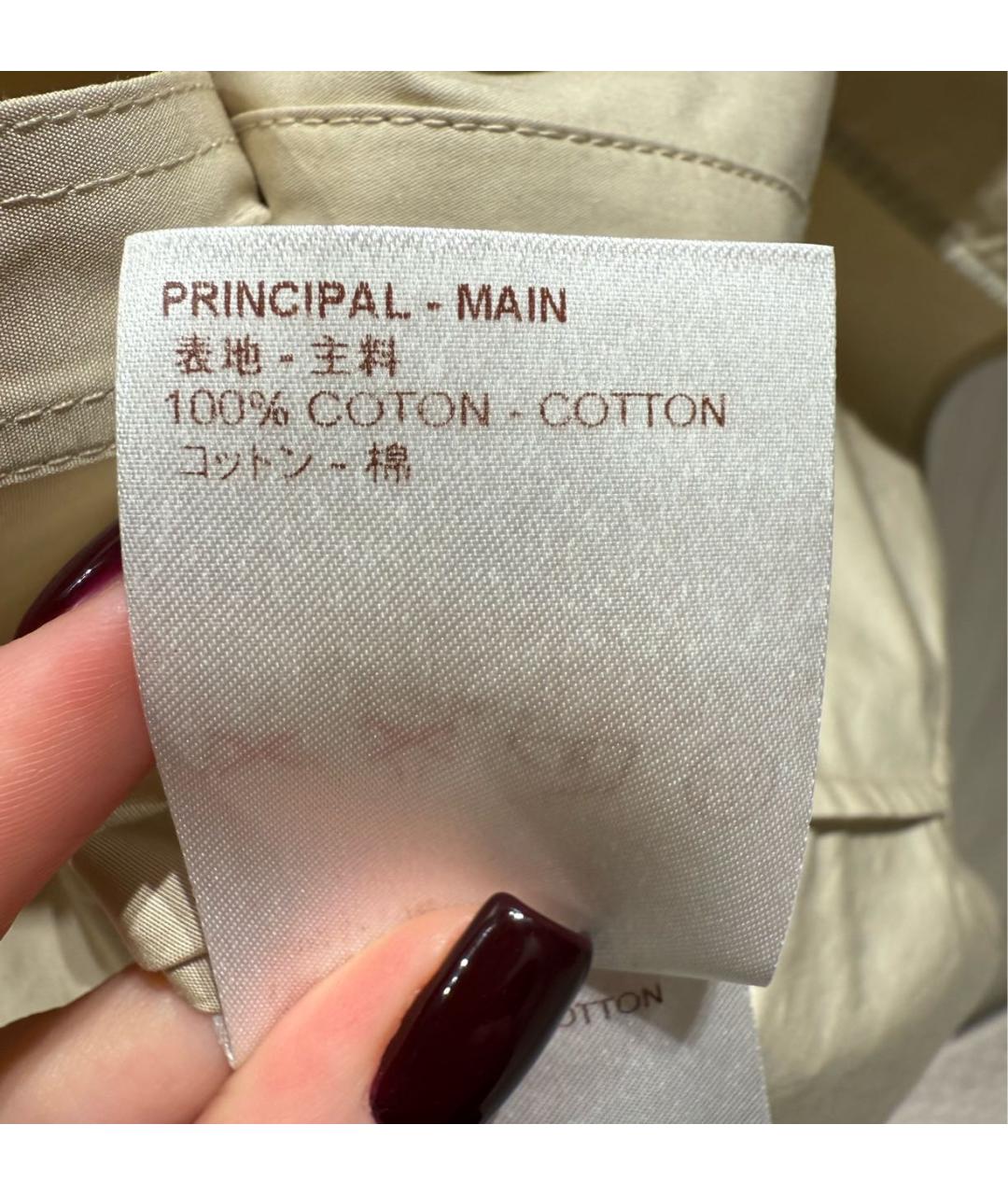 LOUIS VUITTON Бежевое хлопковое повседневное платье, фото 7