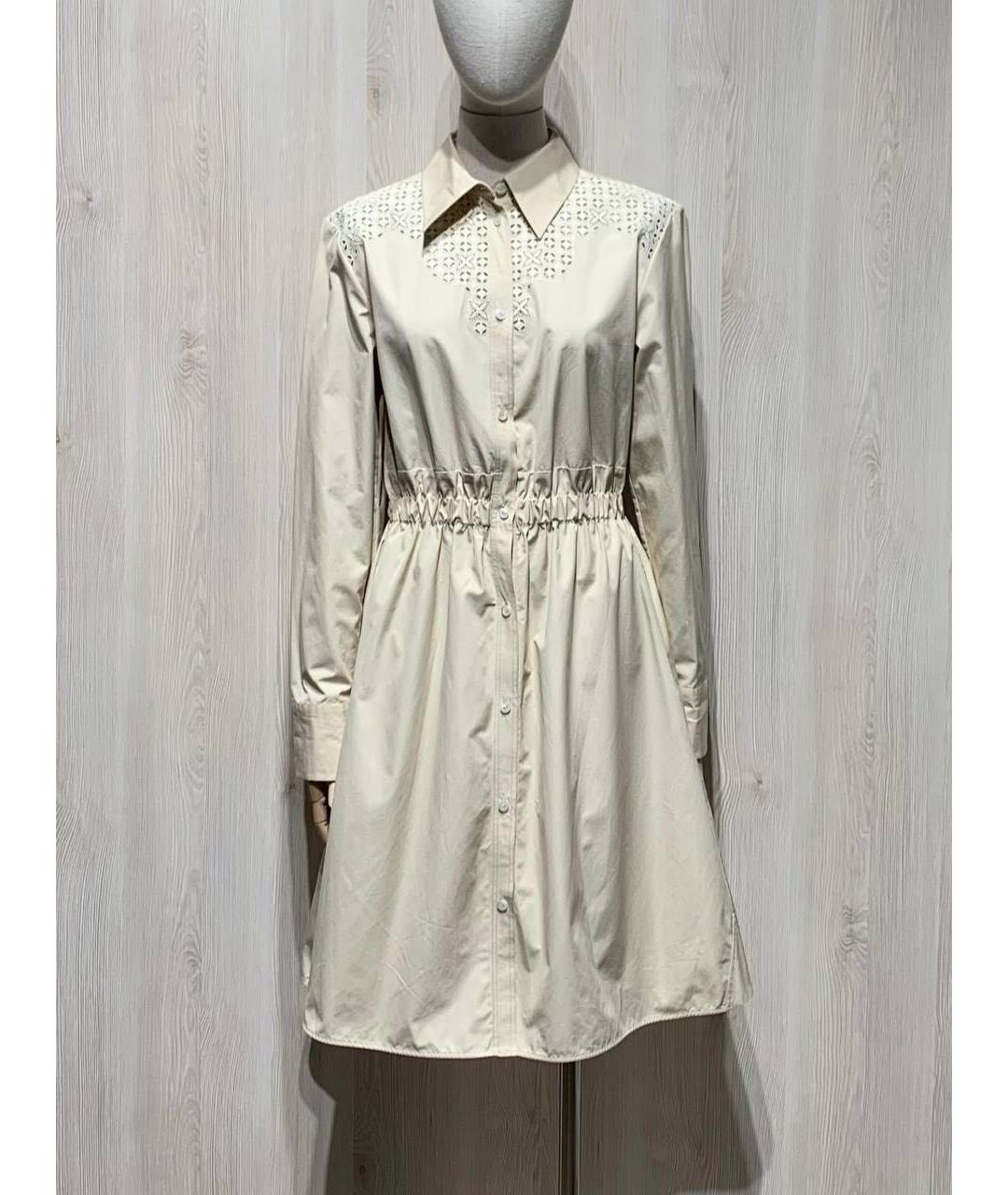 LOUIS VUITTON Бежевое хлопковое повседневное платье, фото 9