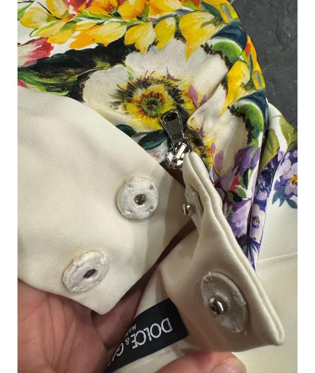 DOLCE&GABBANA Мульти шелковая юбка миди, фото 6