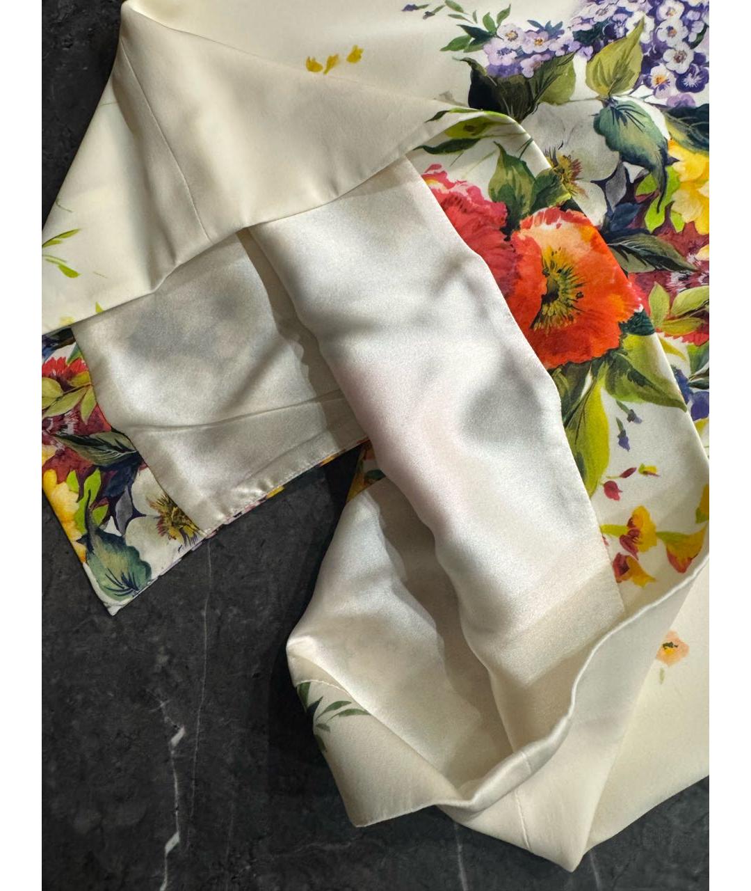 DOLCE&GABBANA Мульти шелковая юбка миди, фото 7