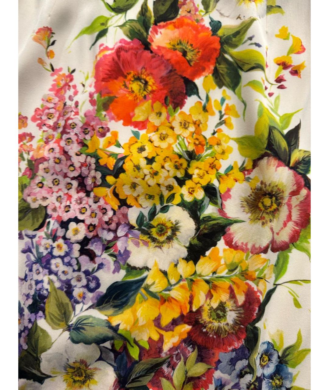 DOLCE&GABBANA Мульти шелковая юбка миди, фото 4