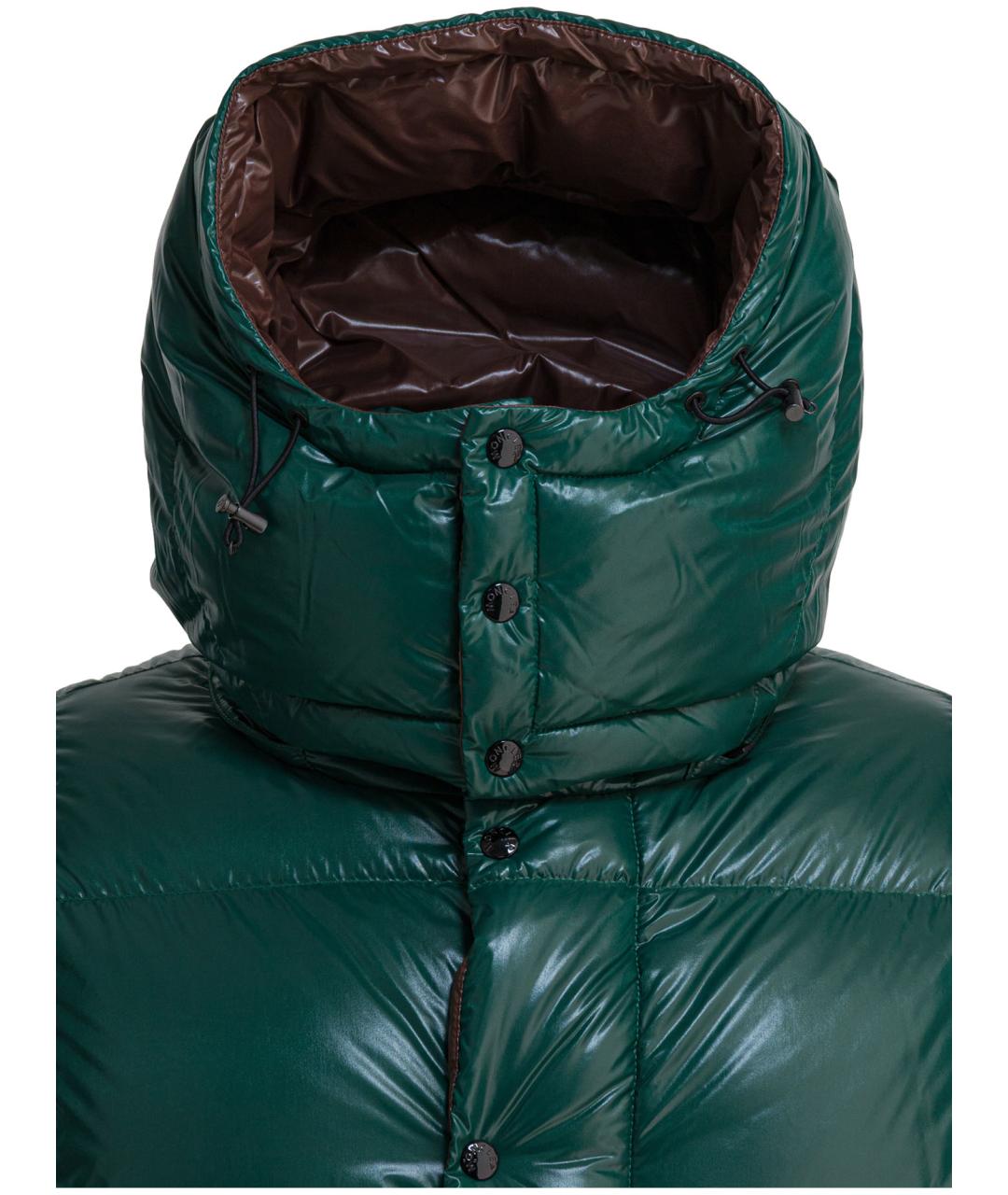 MONCLER Зеленая полиамидовая куртка, фото 3