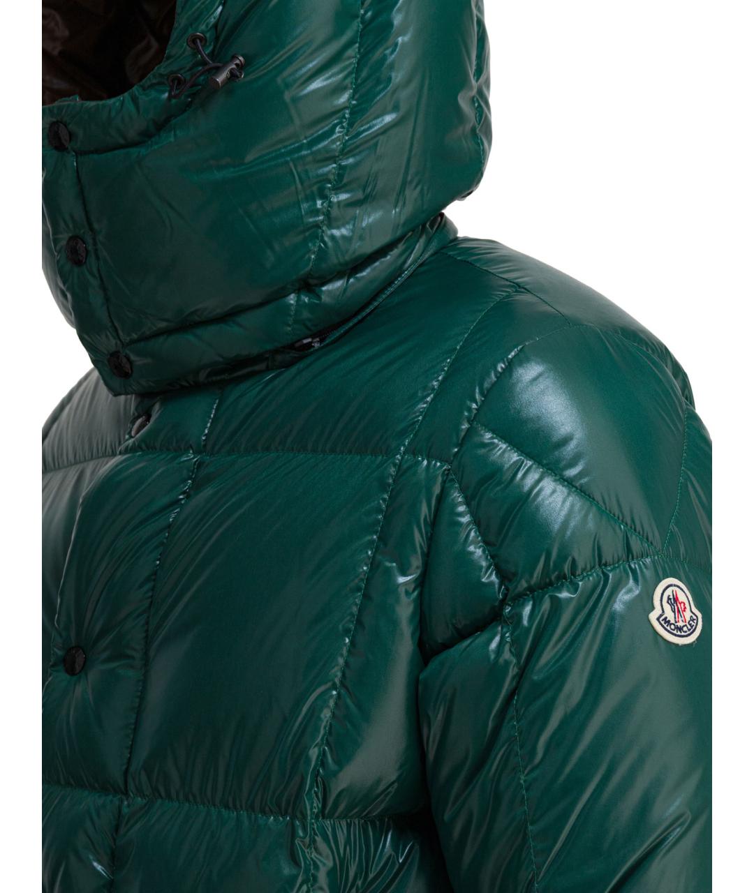 MONCLER Зеленая полиамидовая куртка, фото 4