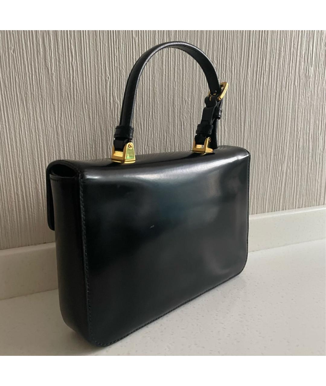 PRADA Черная кожаная сумка с короткими ручками, фото 3
