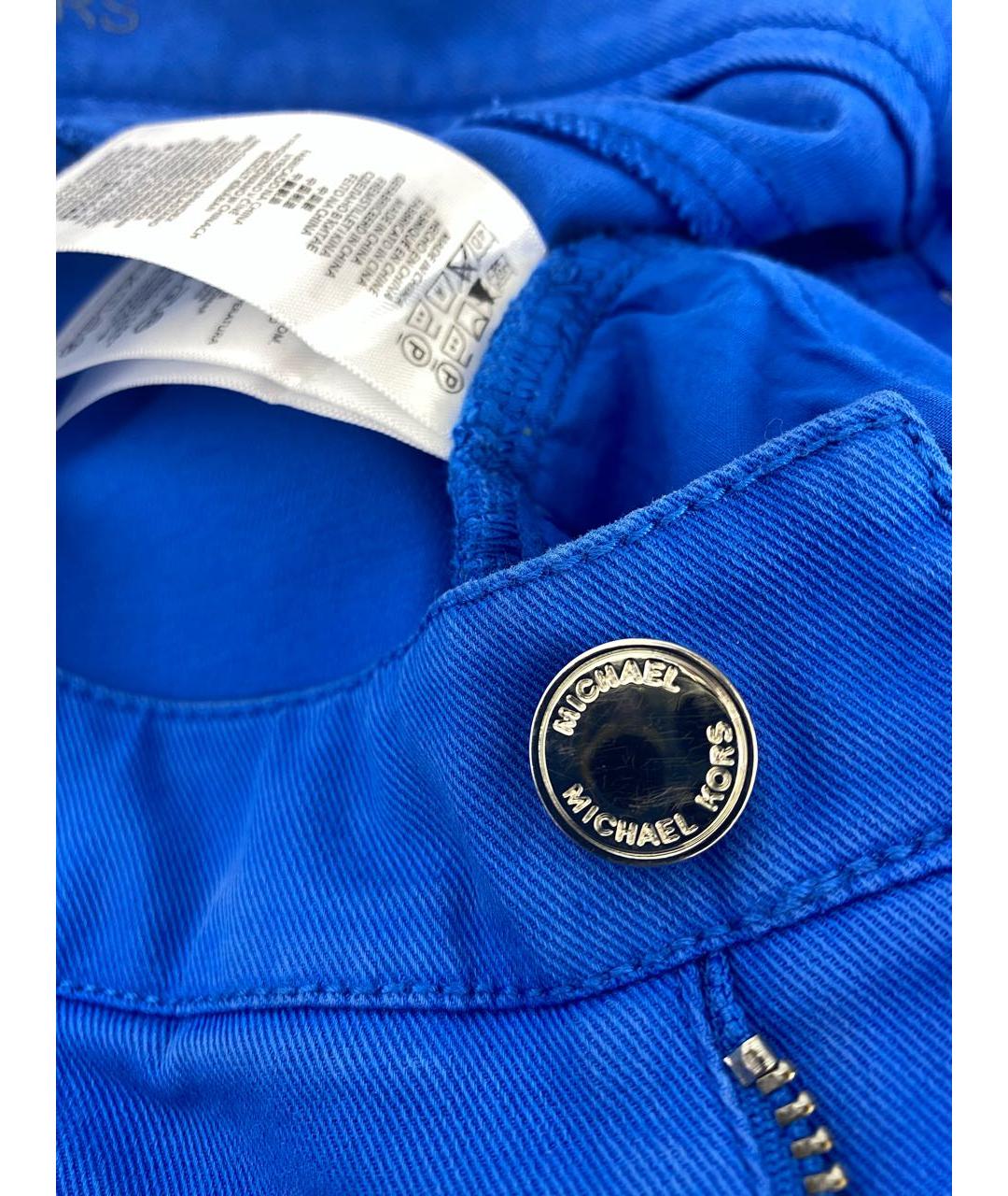 MICHAEL MICHAEL KORS Синие хлопко-эластановые джинсы слим, фото 8