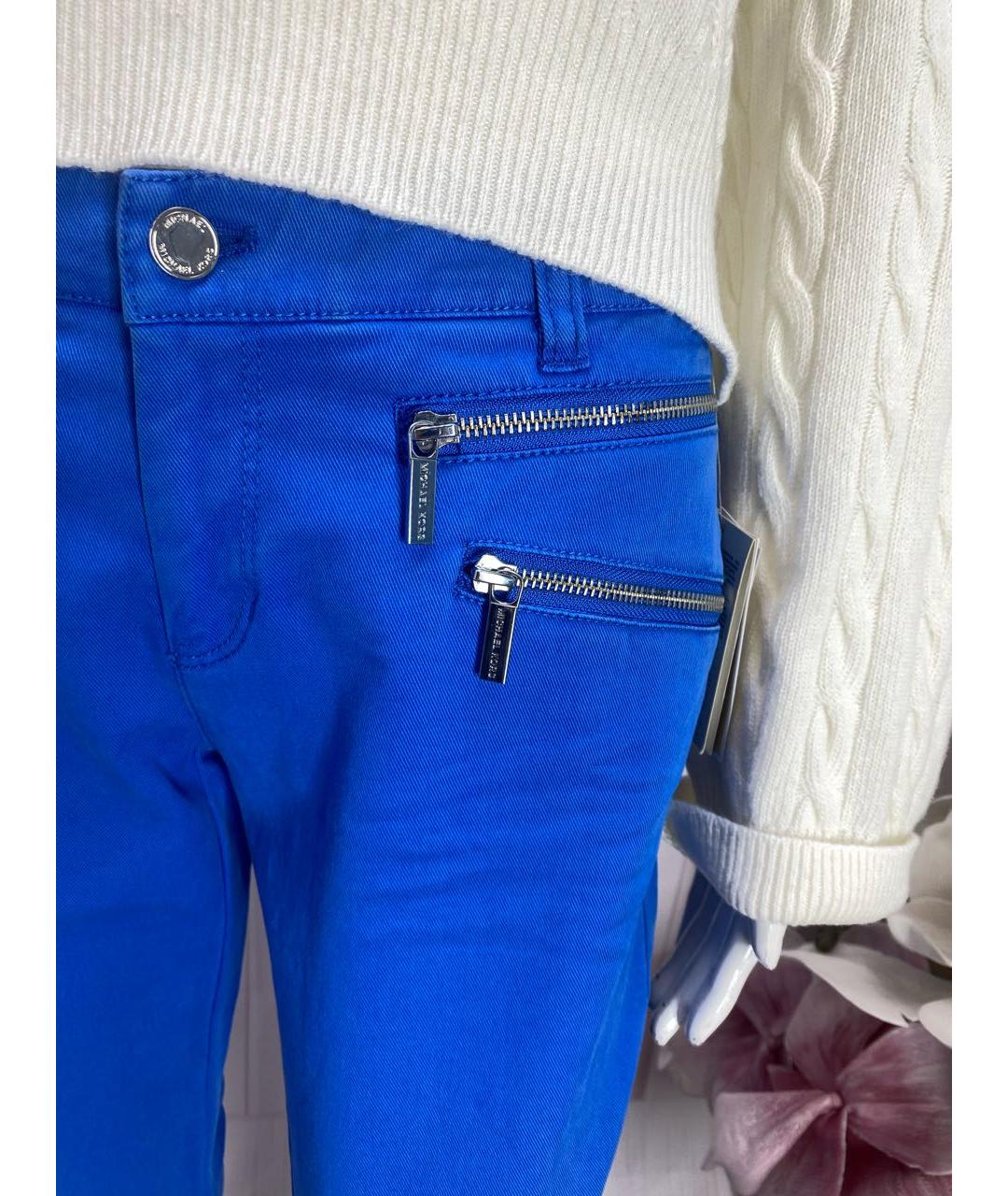 MICHAEL MICHAEL KORS Синие хлопко-эластановые джинсы слим, фото 4