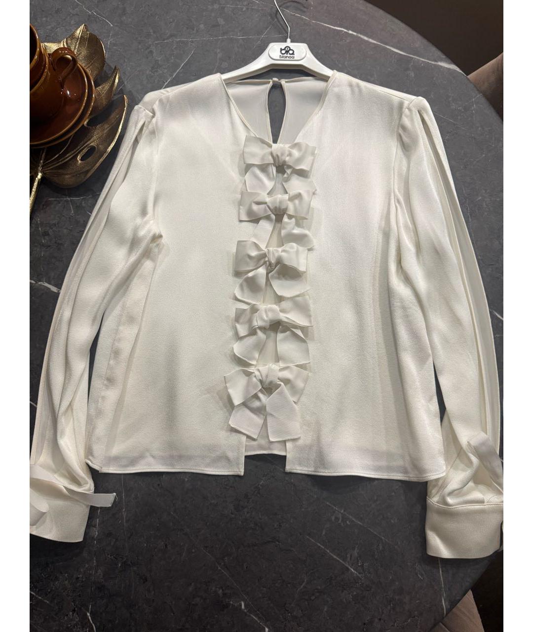 FENDI Белая ацетатная блузы, фото 8