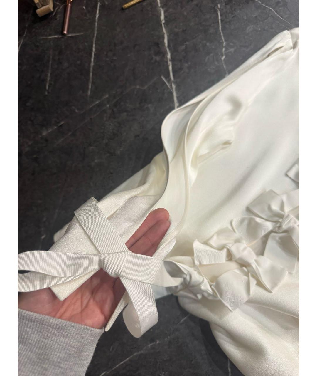 FENDI Белая ацетатная блузы, фото 5