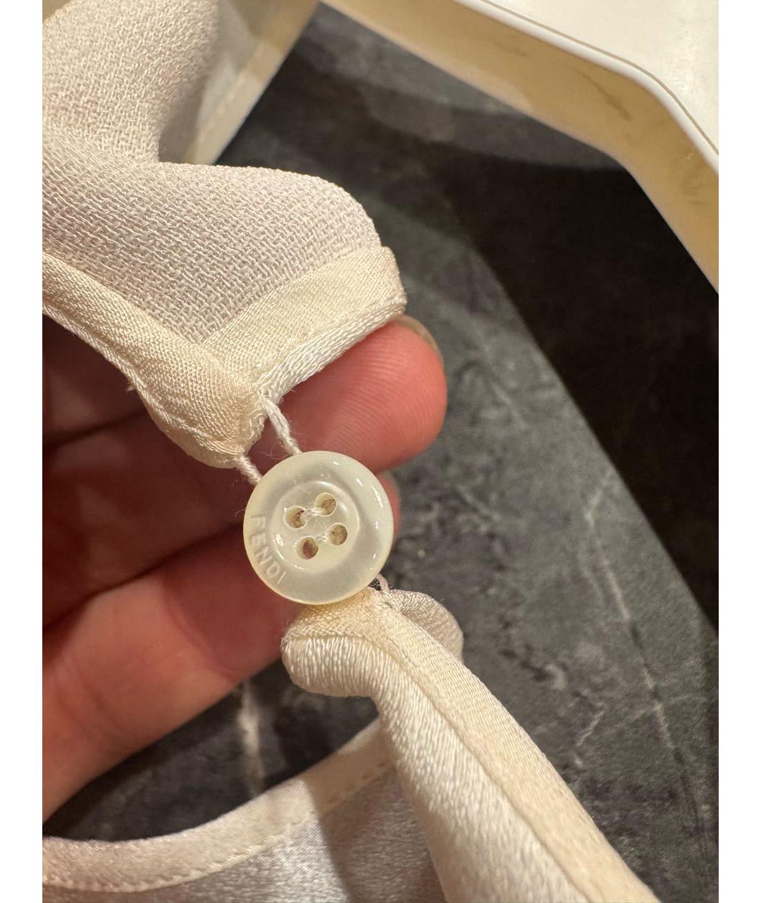 FENDI Белая ацетатная блузы, фото 6